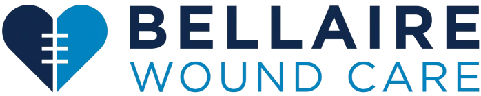 Healthcare logo featuring a stitched heart design
